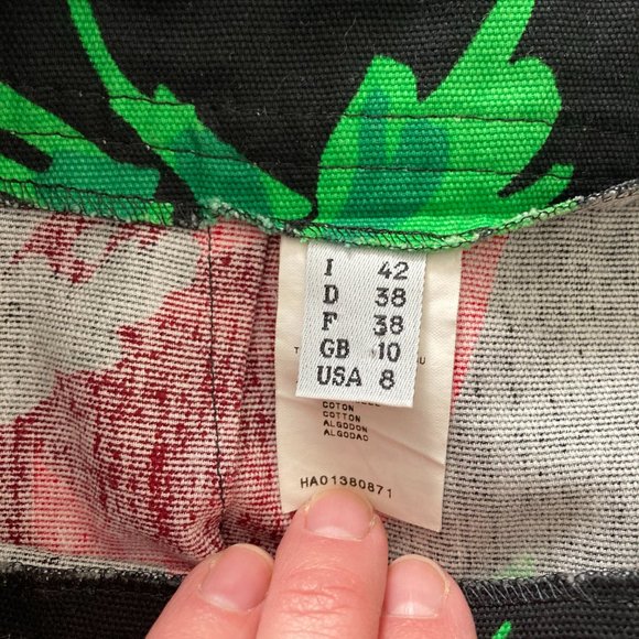 Vintage '00s Moschino Cheap and Chic Red Poppy Floral Skirt Size S - Picture 4 of 4